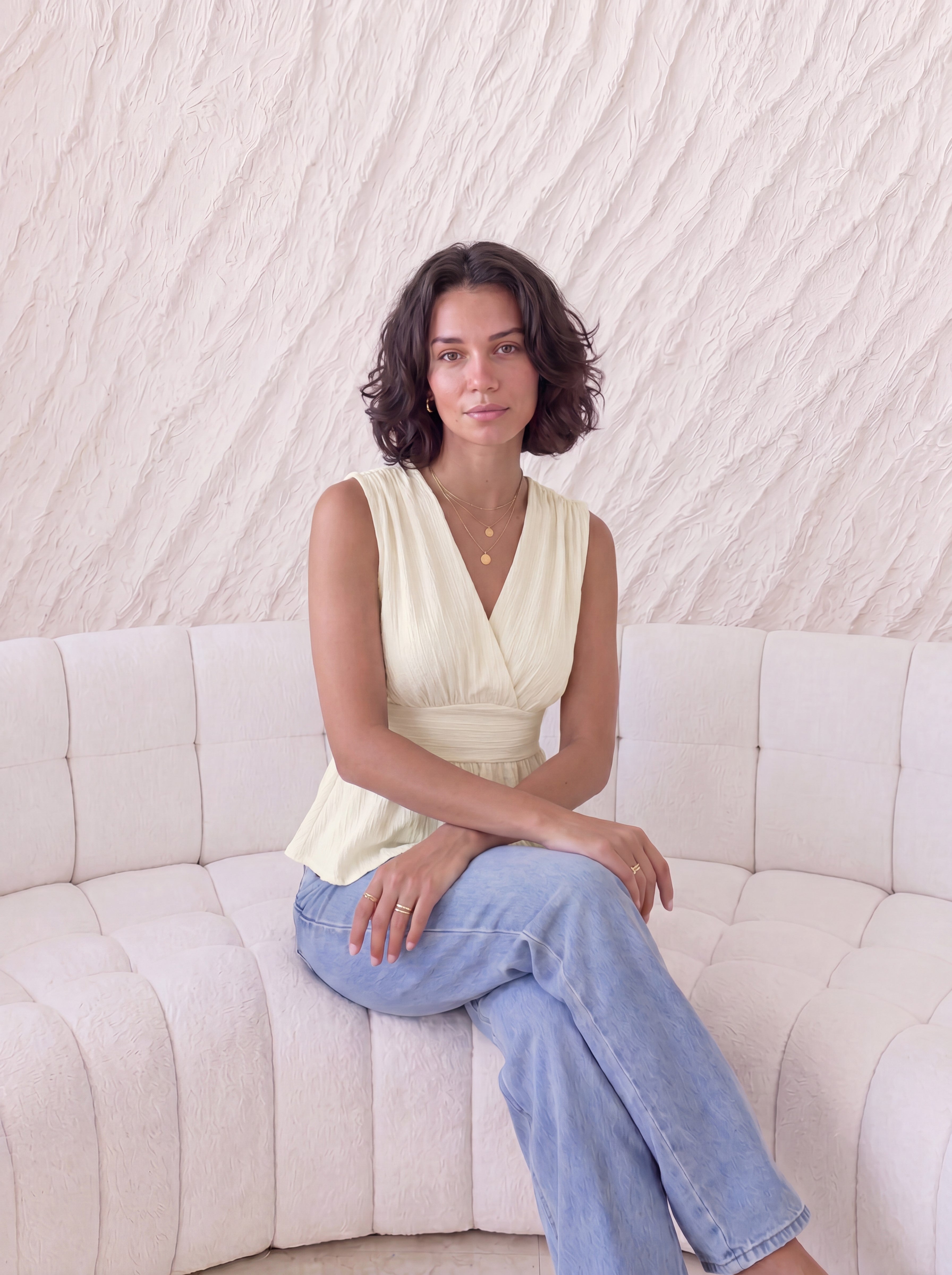 Blusa Escote Pico
