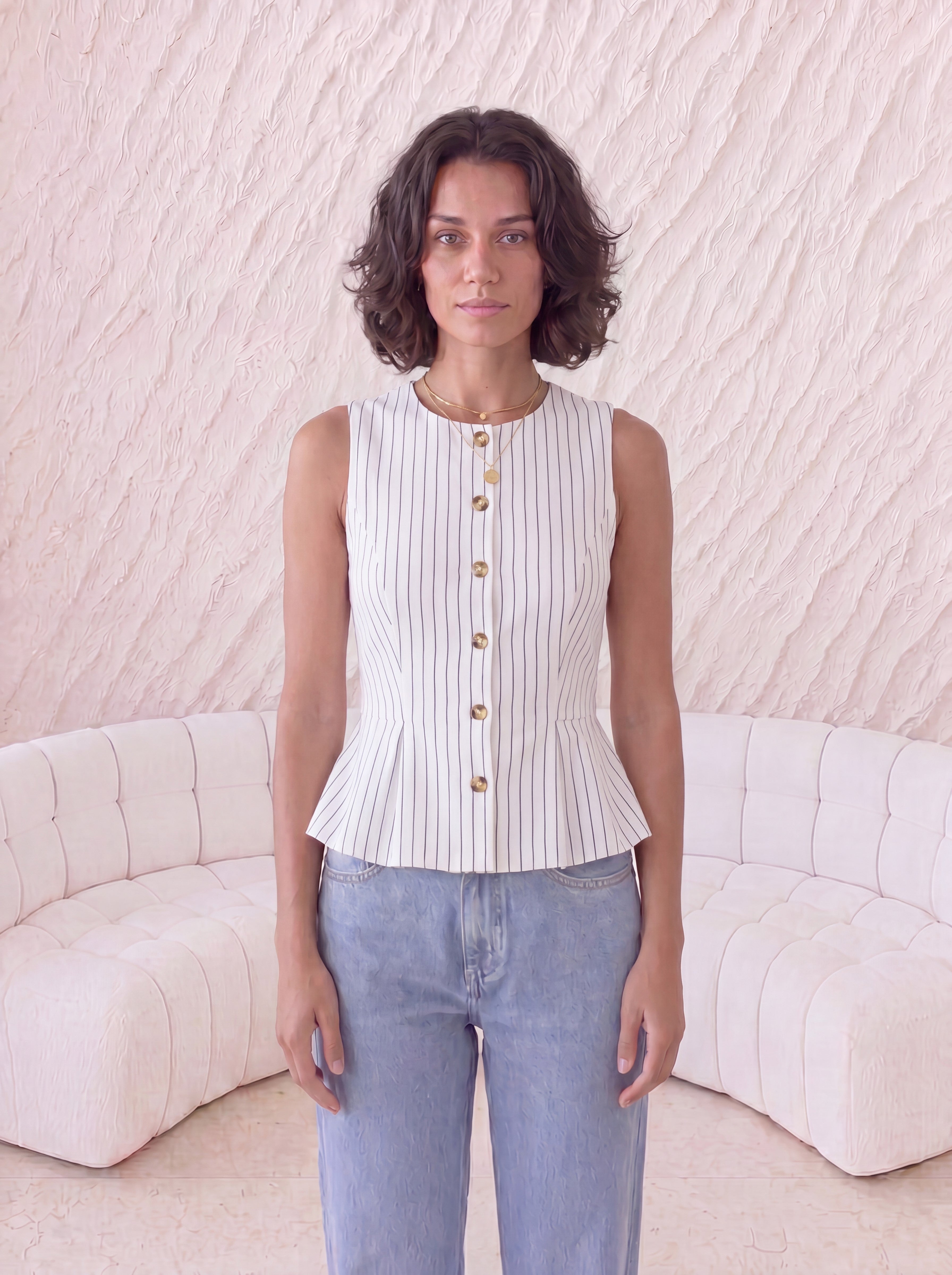 Blusa Botones Frontal